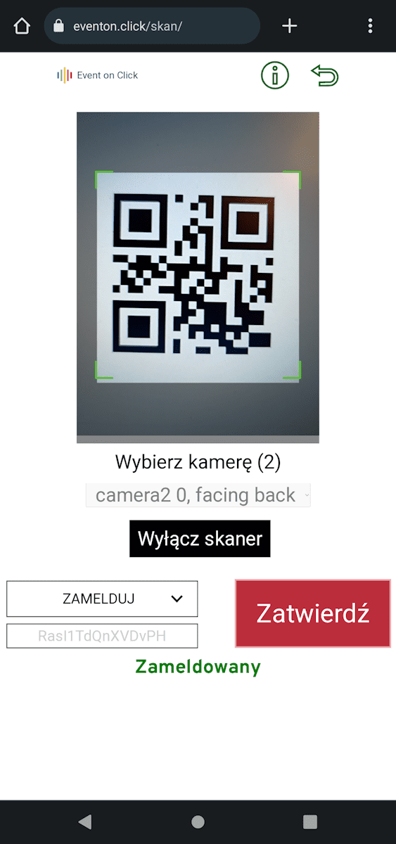 QR code scanning application